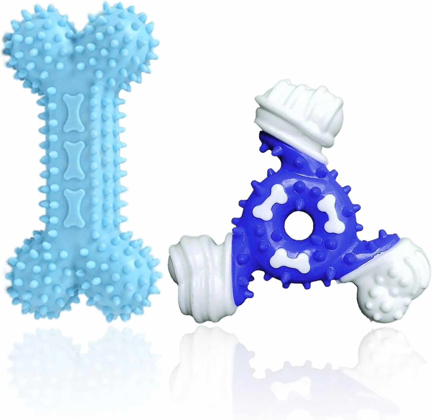 Puppy Teething Toys Spinning Ring & Rubber Bone