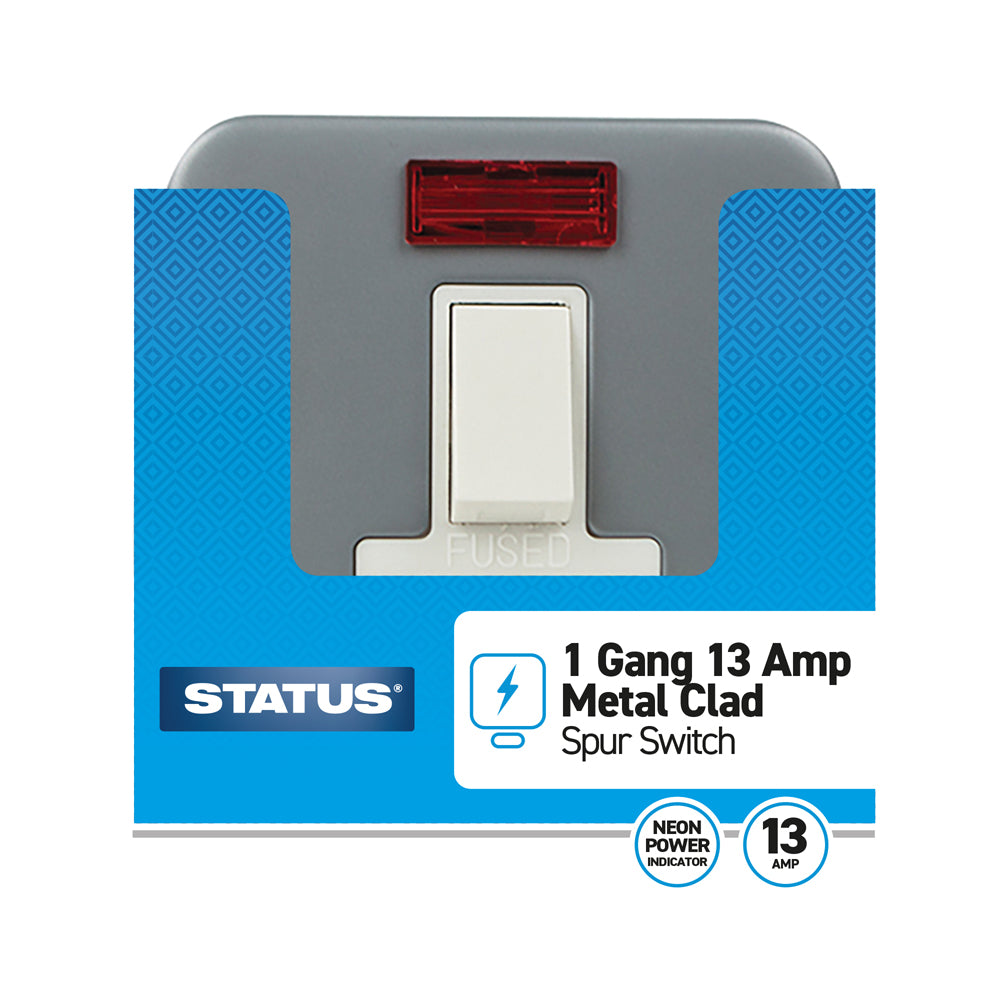 1 gang - 13 amp - Metal Clad - Spur Switch - 1 pk - in CDU