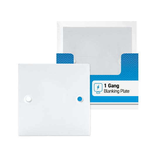 1 gang - Blanking Plate - White - 1 pk - in Poly Bag - in Colour CDU