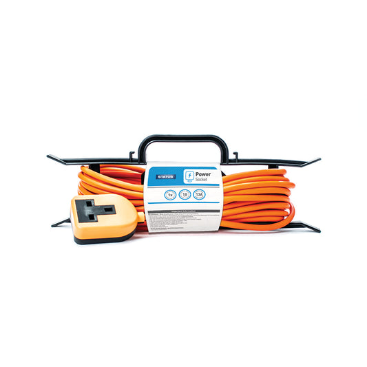 1 way - Heavy Duty - Extension Socket - 10 Mtr Orange Lead - Orange Plug - 1 pk - on H Frame