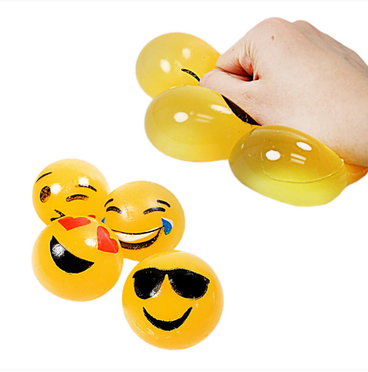 1 x Emoji Splat Ball Smiley Face Stress Squeeze Ball