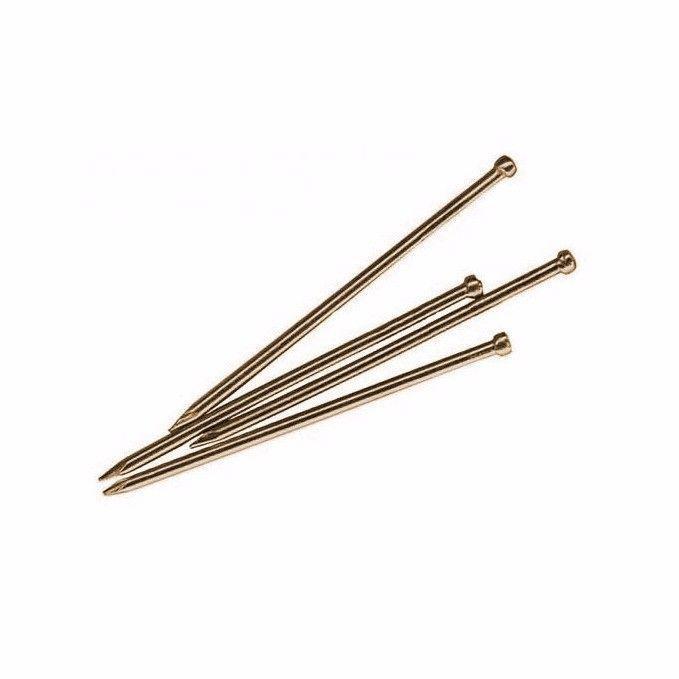 2.4cm Brassed Picture Pins Pack Of 40 Home Diy