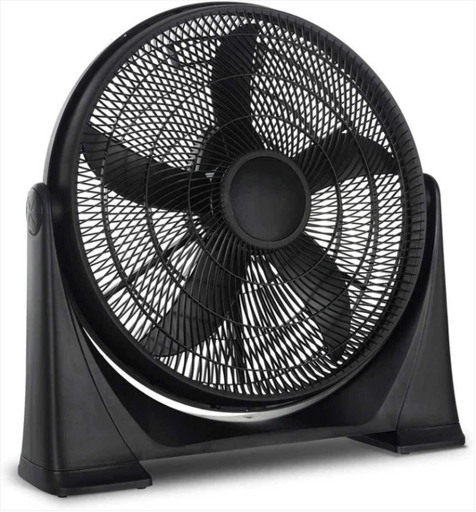 20" Inch Box Floor Fan 3 Speed Black