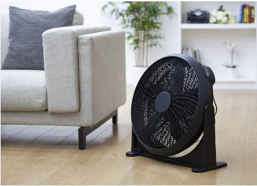 20" Inch Box Floor Fan 3 Speed Black