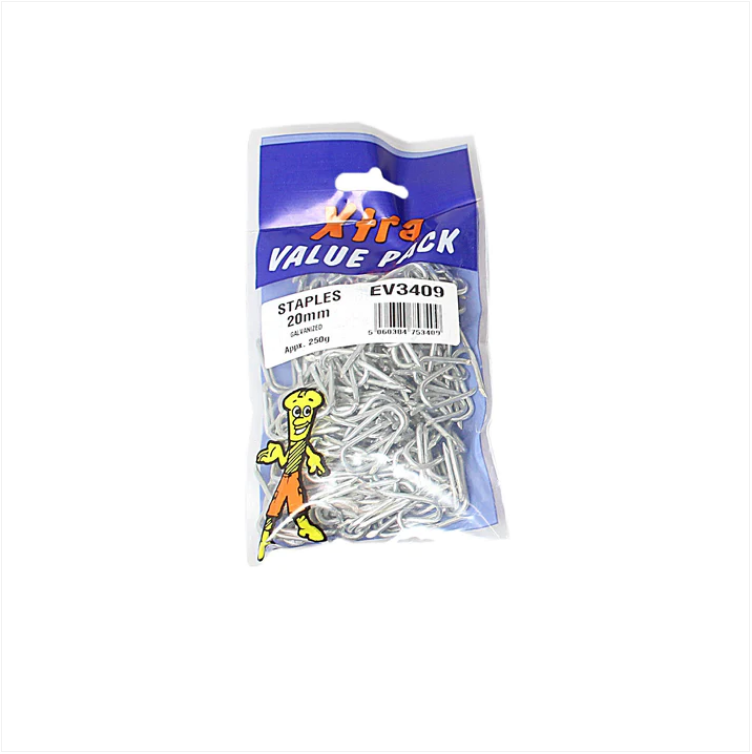 20mm Galvanised Staples Xtra Value Diy