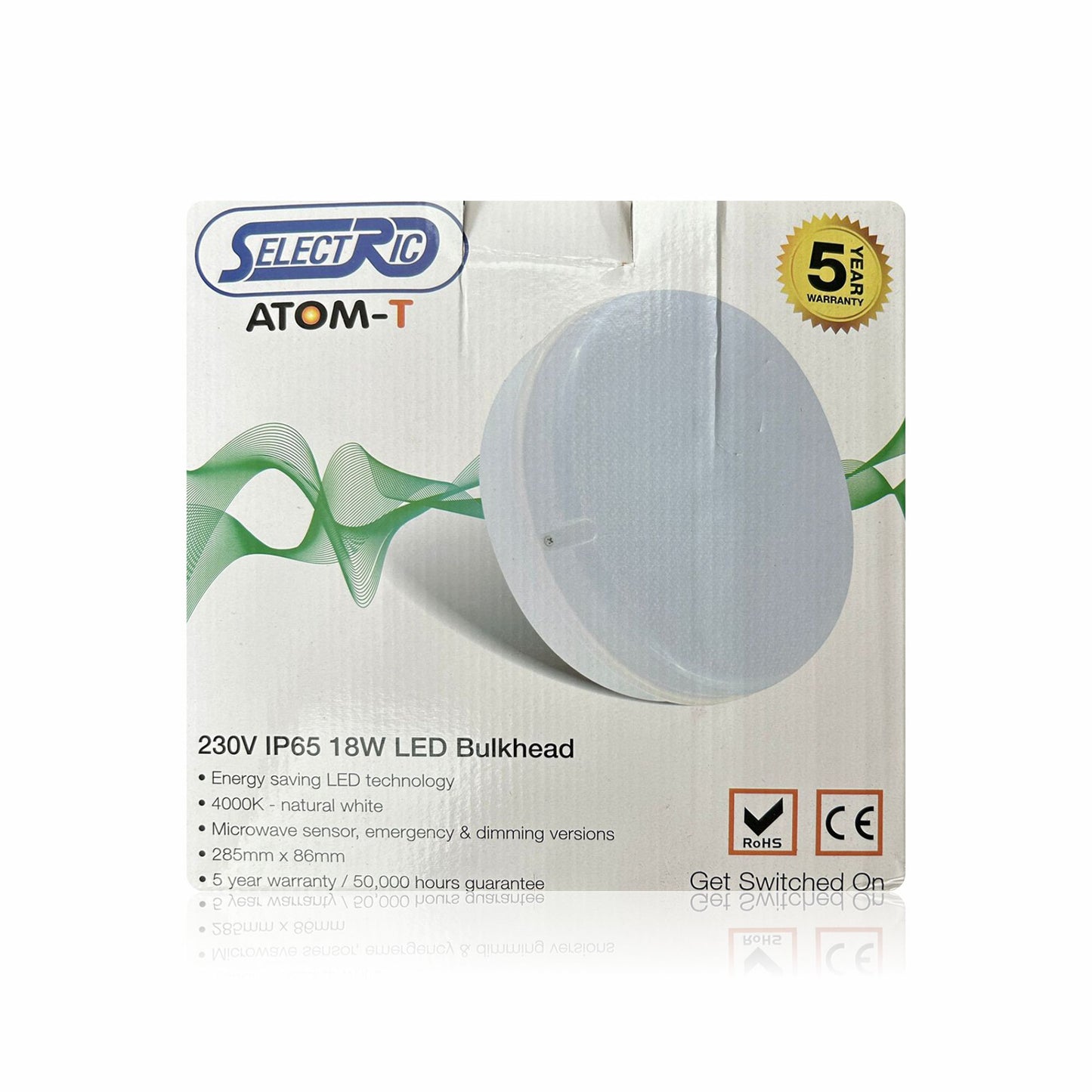 230V IP65 18W LED Bulkhead