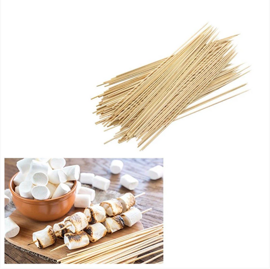 24cm Original BBQ Bamboo Skewer Sticks Perfect For Cocktails Kebabs Grills Fruit