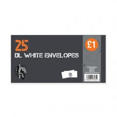 25 DL White Envelopes