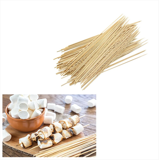 26cm Original BBQ Bamboo Skewer Sticks Perfect For Cocktails Kebabs Grills Fruit Marshmallows