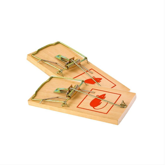 2 Pack Big Wooden Mouse Traps Easy Catch Pest Control Mouse Traps 7''