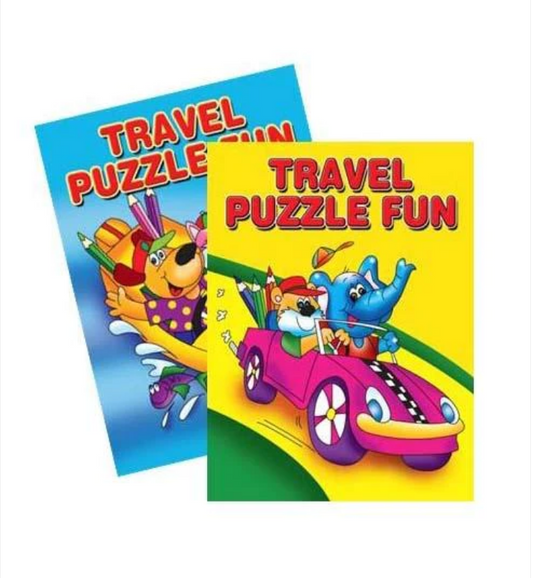 2 Pack Childrens Fun Boys And Girls Travel Puzzle Fun Book Assorted Design 27cm x 20cm