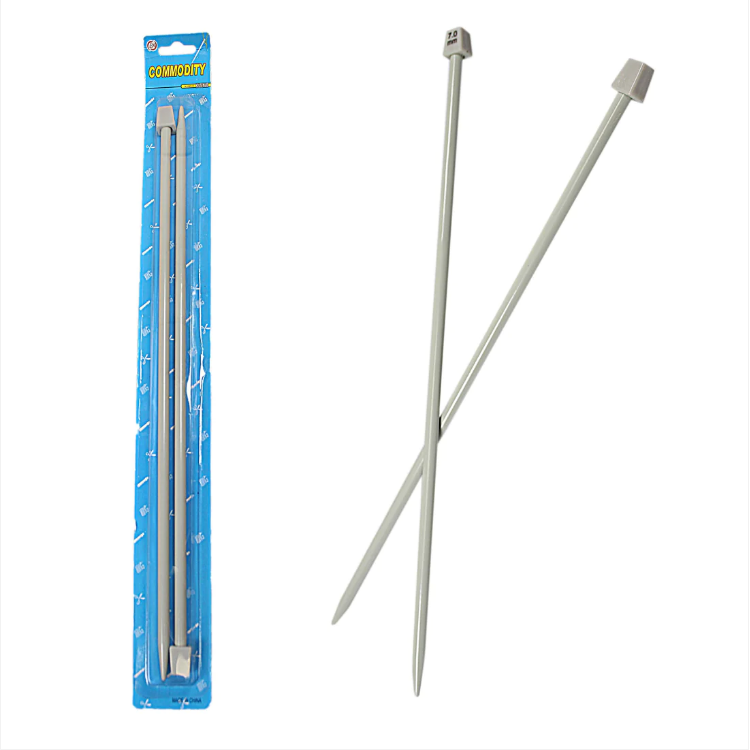 2 Pack Plastic Knitting Needles 7.0mm Size 36cm
