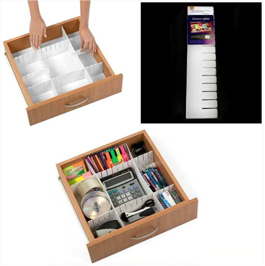 2 Piece Storage Drawer Split Organiser Home