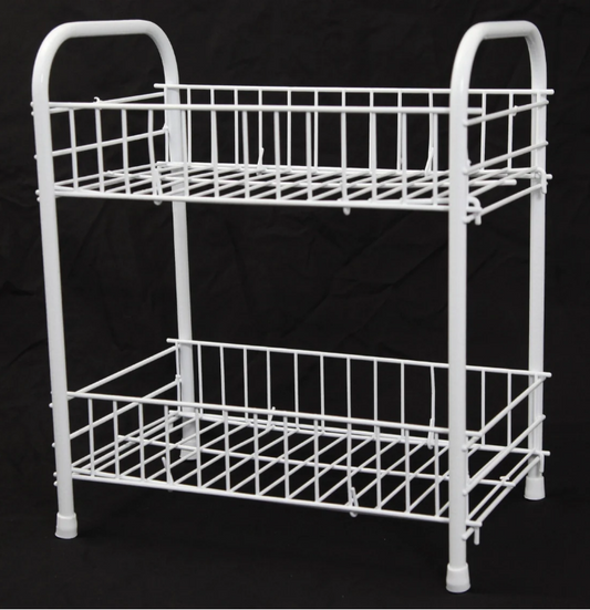 2 Tier Fruit And Veg/Cutlery Storage Stack Kitchen Rack 30cm x 36cm