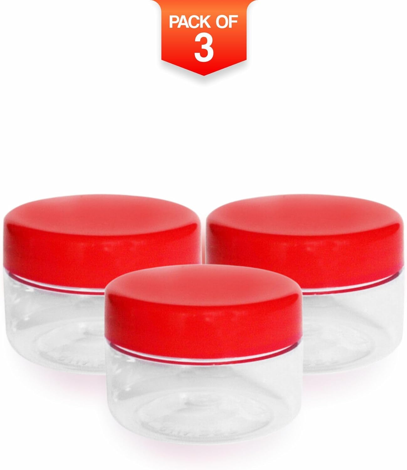 Clear Canister Pots Plastic Storage Jar 200ml