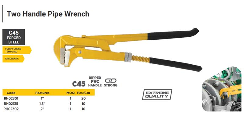 2''TWO HANDLE PIPE WRENCH