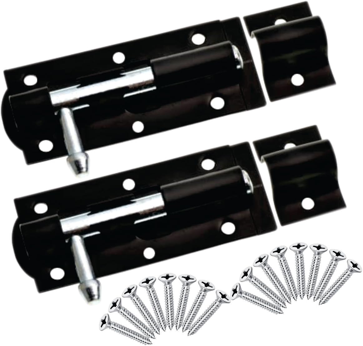 Black Door Bolts 4"