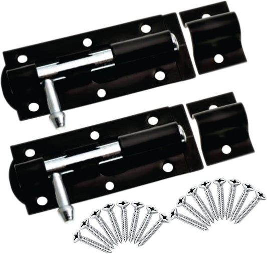 Black Door Bolts 4"