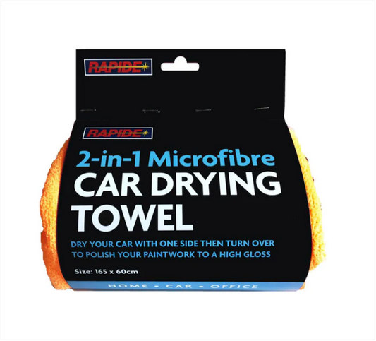 2 in 1 Microfibre Car Drying Towel High Polish High Gloss Drying Cloth 165 x 60cm