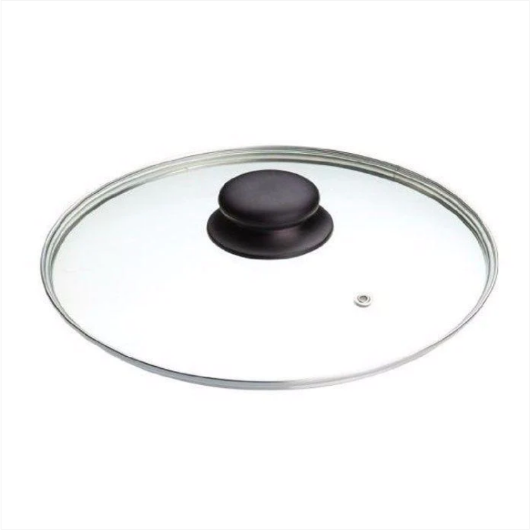 30cm Clear Glass Pan Lid With Knob Replacement Pan Lid
