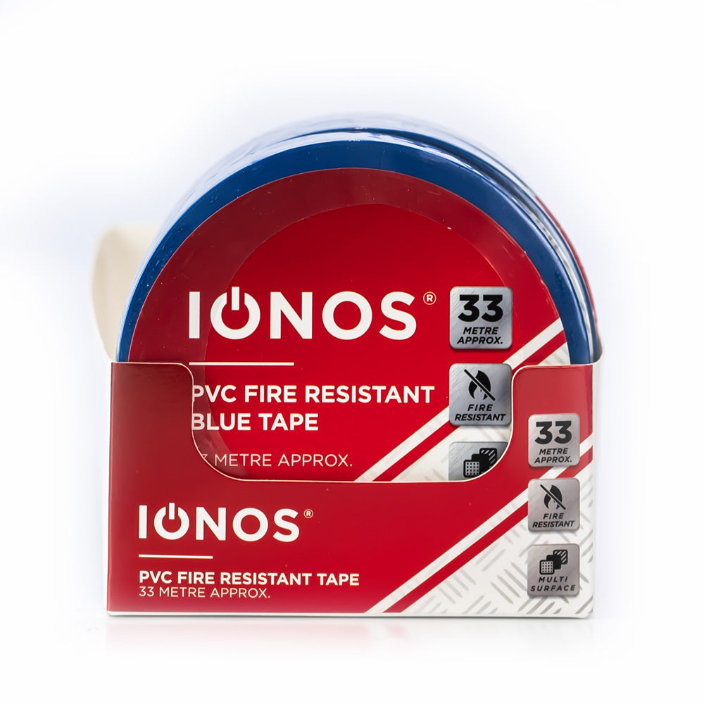 33 Mtr - Ionos - PVC Electrical Tape - Blue - 1 pk - Shrink Wrapped