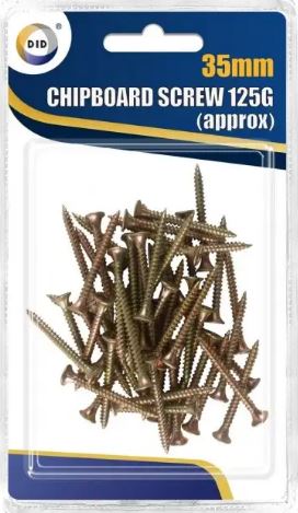 35mm Chipboard Screws 125G