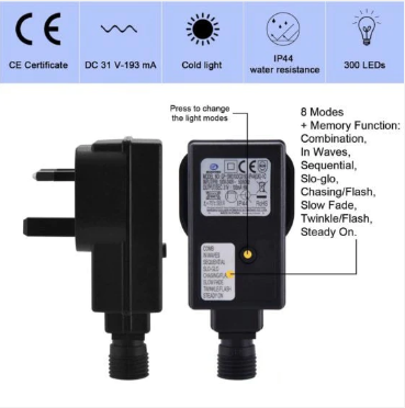 360LED Brilliant Ice White Icicle Lights