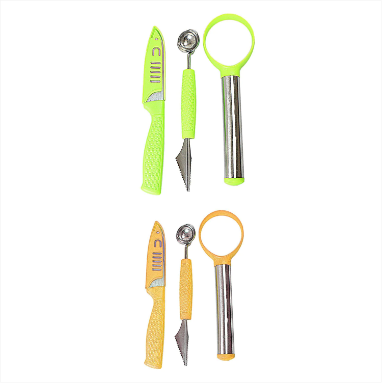 3 Pack Kitchen Utensils Tool Knife Set Food Prep Kitchen Tools Assorted Colours