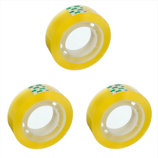 3 Pack Mini Clear Multi Purpose General Use Cellotape