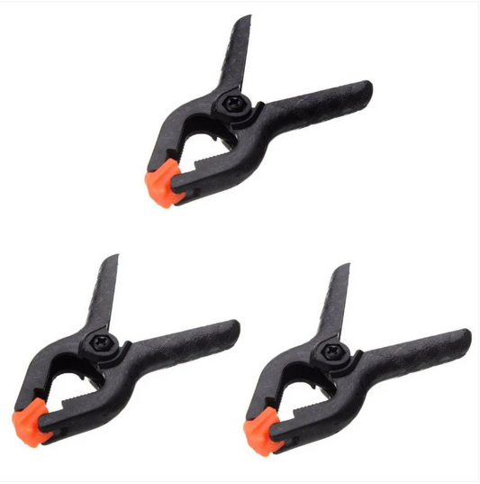 3 Piece Set 4'' Plastic Spring Clamps Hand Tools And Vices Diy Outdoors