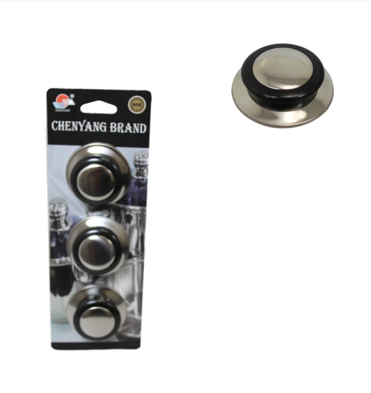 3 Piece Set Heat-Resistant Cooking Lids Replacement Knob Lifting Handle