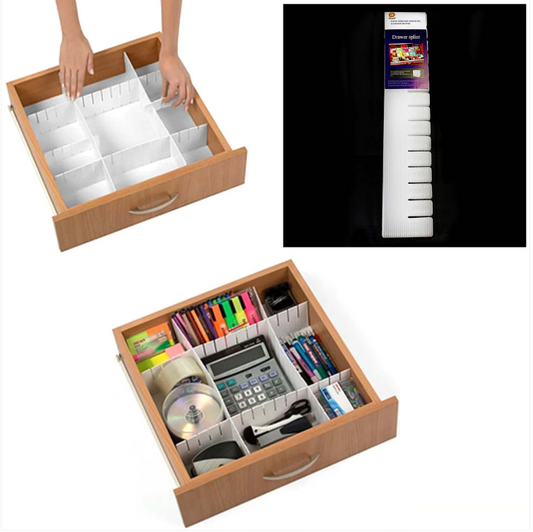 3 Piece Storage Drawer Split Draw Organiser