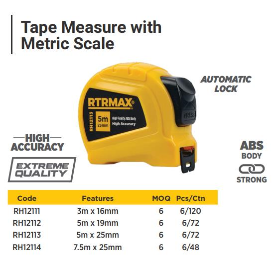 3m*16mm TAPE MEASURE AUTO LOCK