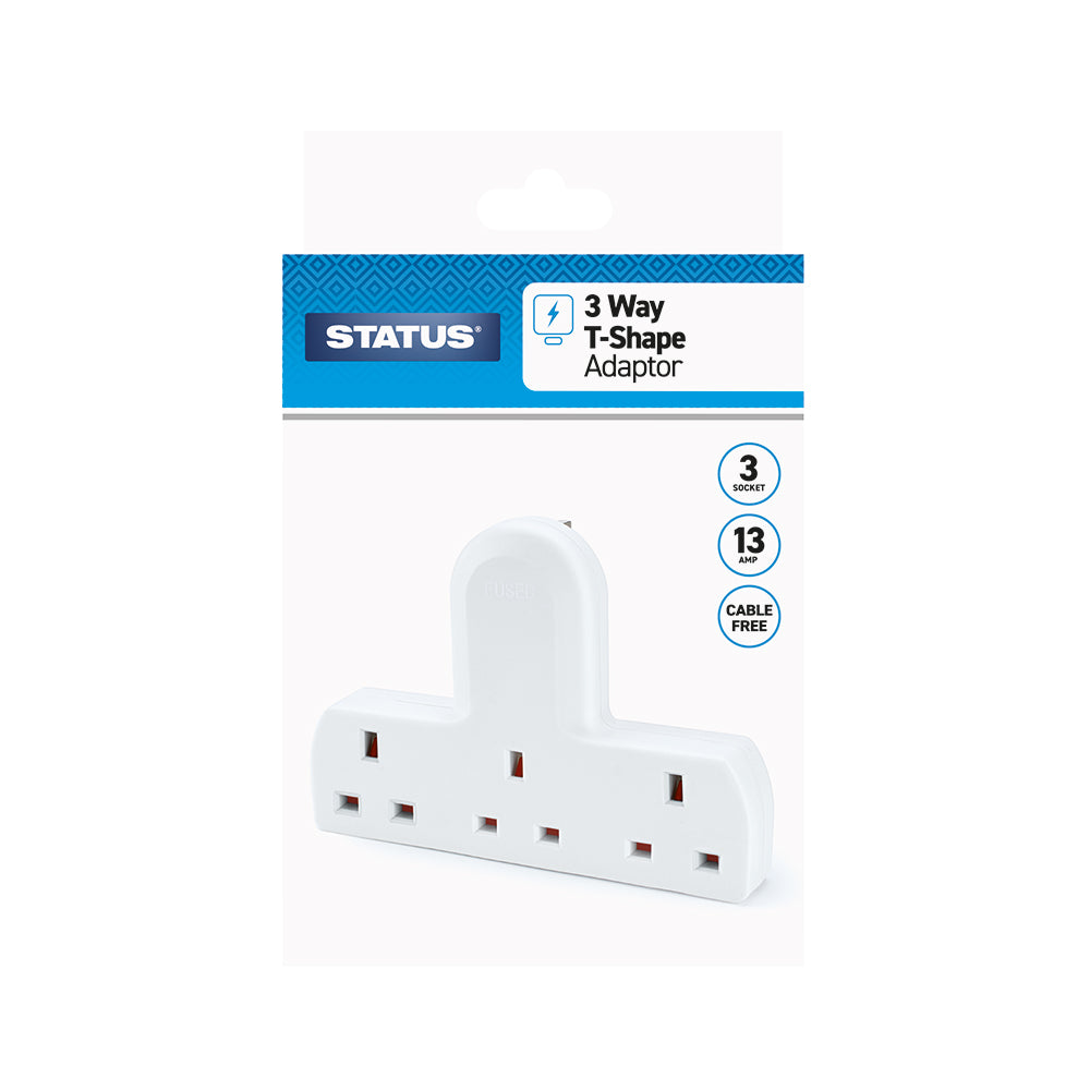 3 way - Cable-Free Socket - White - 1 pk - in a Box