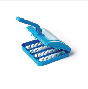 4-Way Carpet Brush Crumb Collector with Handle Assorted Colours