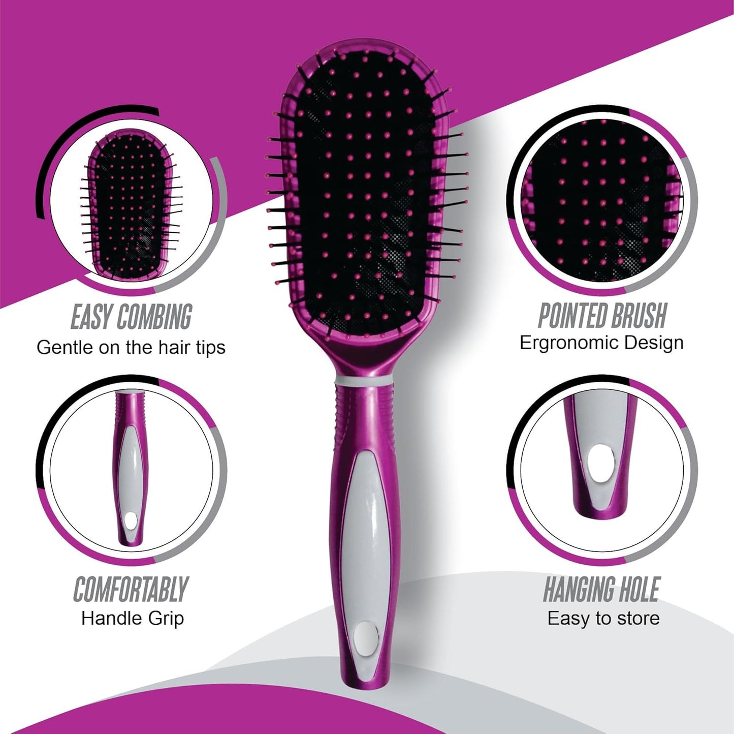 Anti static Hair Comb Brush Soft Bristle