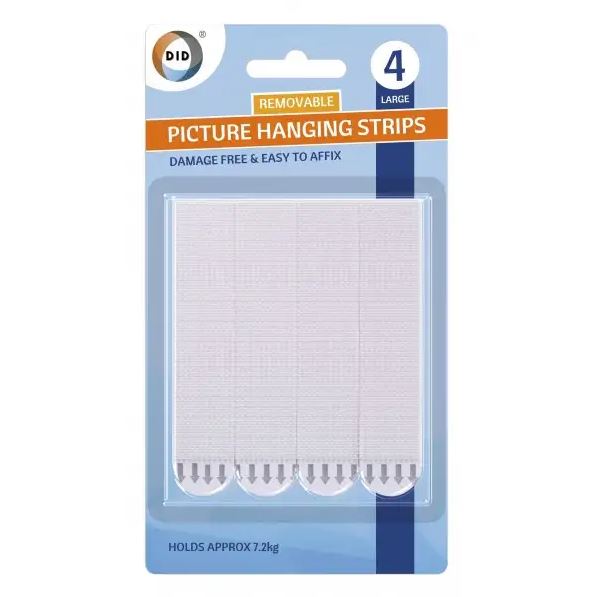 4Pk Large Picture Hanging Strips