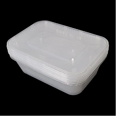 4 Rectangular Stackable Food & Meal Preparation Containers With Lids 1000ml