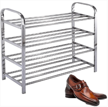 4 Tier Stainless Steel Shoe Storage Display Rack Home Furniture Storage Rack