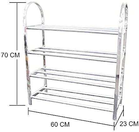 4 Tier Stainless Steel Shoe Storage Display Rack Home Furniture Storage Rack
