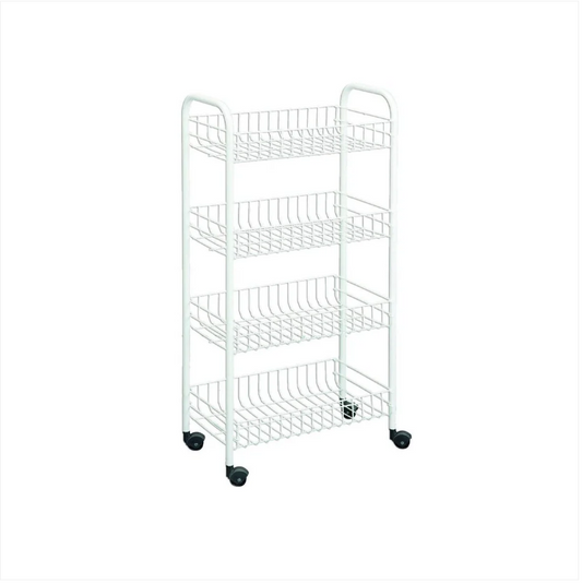 4 Tier Storage Cart With Casters Easy To Assemble 72cm