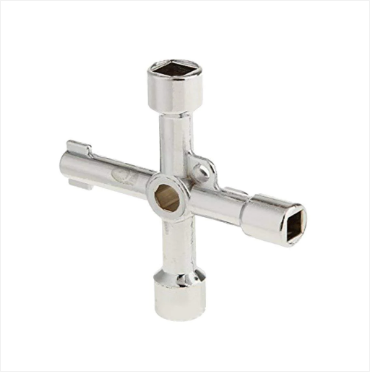 4 Way Universal Utility Key Electric Gas Water Plumb Meter Service Cabinet Key