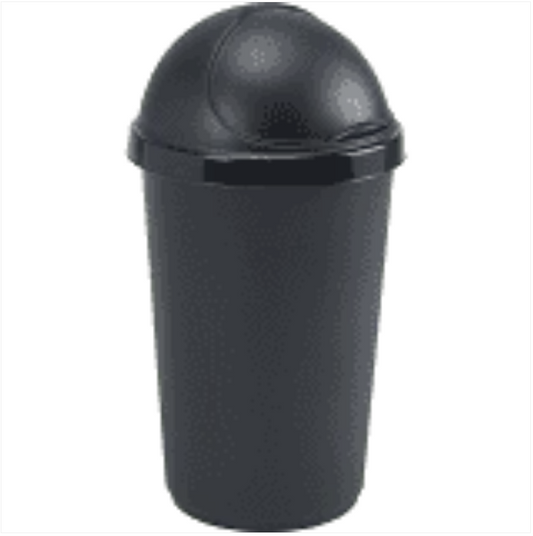 50 Litre Bullet Bin Silver/Black