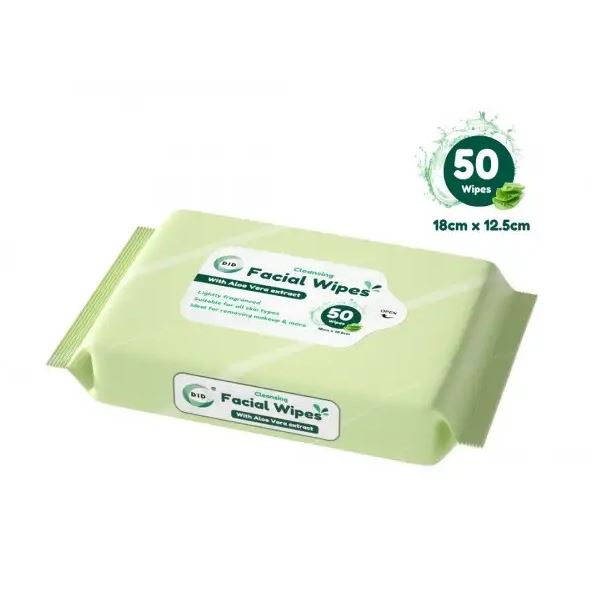 50Pk Cleansing Facial Wipes