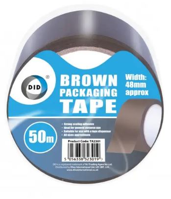 50m x 48mm Brown Packaging Tape