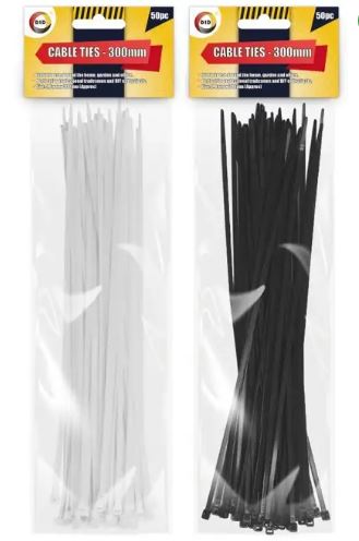 50pc Cable Ties - 300mm