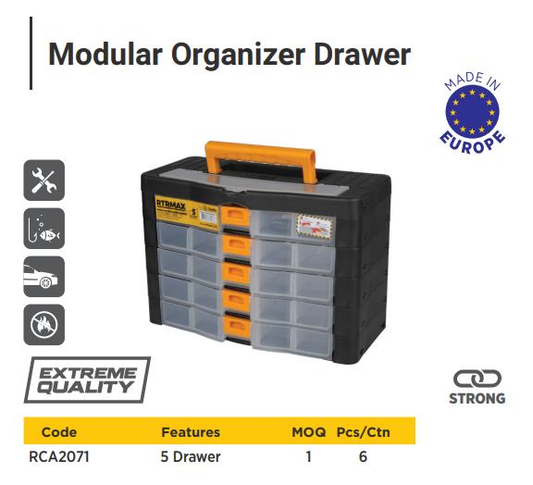 5 DRAWER BOX WITH ORGANIZER RTRMAX