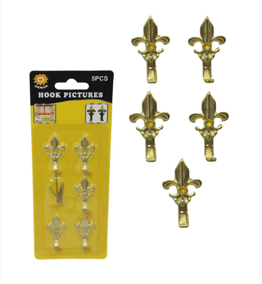 5 Pack Mini Picture Curtain Hooks Bronze Vintage Mini Hooks With Nails 3cm