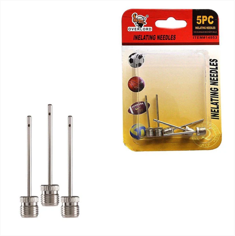 5 Pack Multi Sports Needle Valve Adaptor Football Inflator Pump