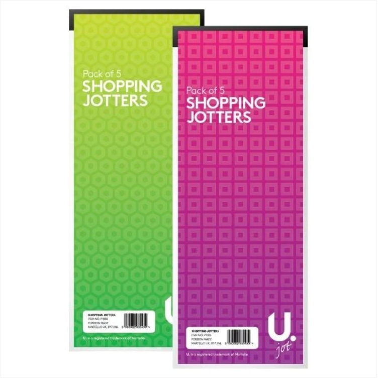 5 Pack Shopping Jotters Lined Notebooks 3” x 8”